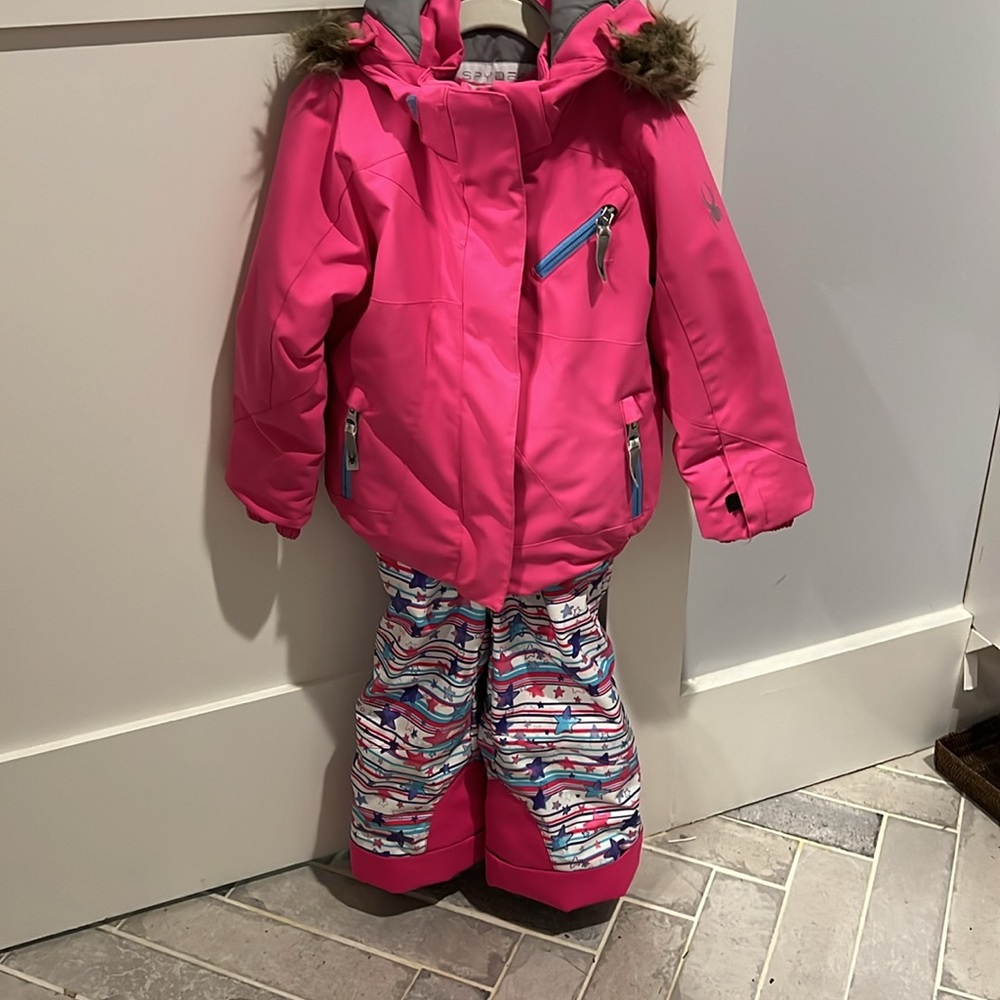 Spyder ski snow jacket and bib snow pants